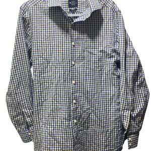 Ben Sherman Blue and Yellow Plaid Men's Shirt